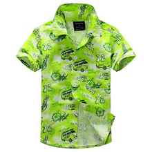 cotton 100% floral shirt hawaiian shirt aloha shirt for boy T1523