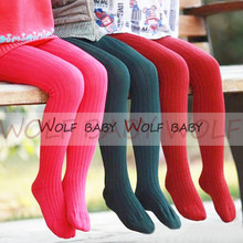 Retail 2-7years tights stockings candy color thickened children Kids infant Baby Combed Cotton spring autumn fall winter