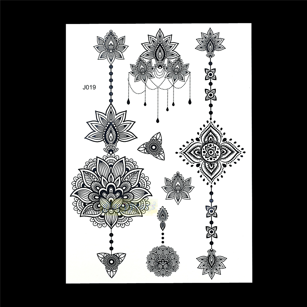 1pc fashion flash waterproof tattoo women black ink henna 1pc fashion flash waterproof tattoo women black ink henna