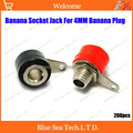 NEW 200pcs x 4mm Black And Red Banana Speaker socket Connector Set for 4mm banana plug