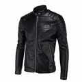 Men Leather Jacket Plus size Fashion Stand Collar Motorcycle jacket Brand PU Leather Jacket Jaqueta de
