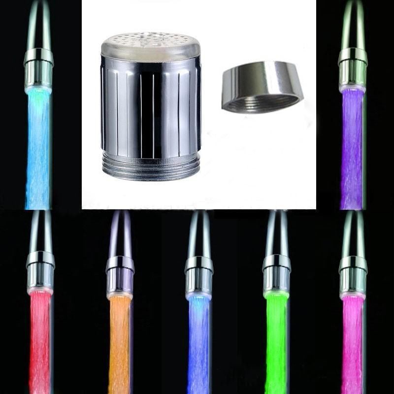 RGB LED Water Faucet Stream Light 7 Colors Changing Glow Shower Stream Tap RGB LED Water Faucet Stream Light 7 Colors Changing Glow Shower Stream Tap