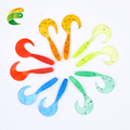 10pcs bag Artificial Curly Tail Maggot Grub Worm Fishing Lures Soft Grubs 6 5cm 2g for