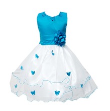 3-9 Years Costume Kids Flower Girl Dresses Sleeveless Solid Dress For Baby Girl Summer Wear Deguisement Princesse