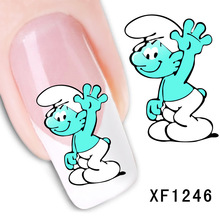 XF nail stickers nail art stickers flower simulation watermark brush cost XF1246