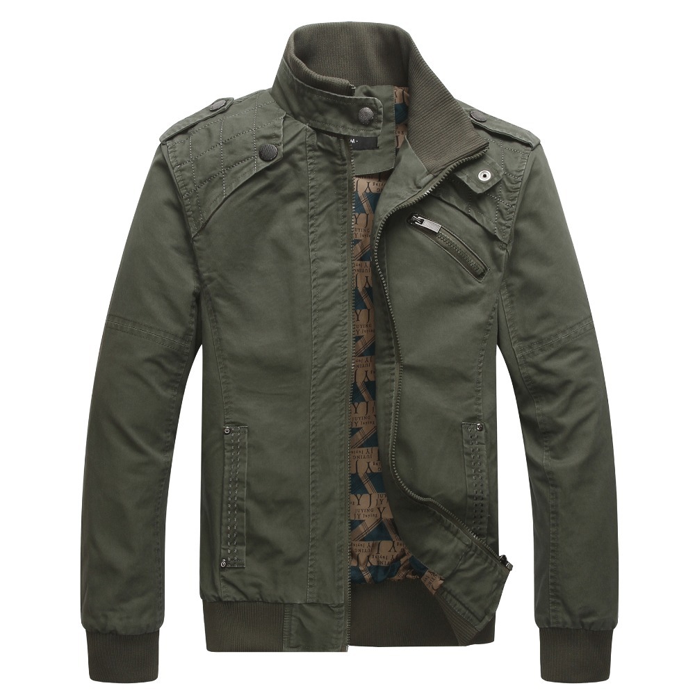 new brand men&#39;s jacket stand collar 100% cotton jacket casual jaket male hot sale men coat army ...