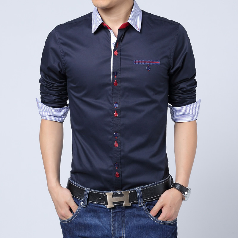 Black dress shirts for men