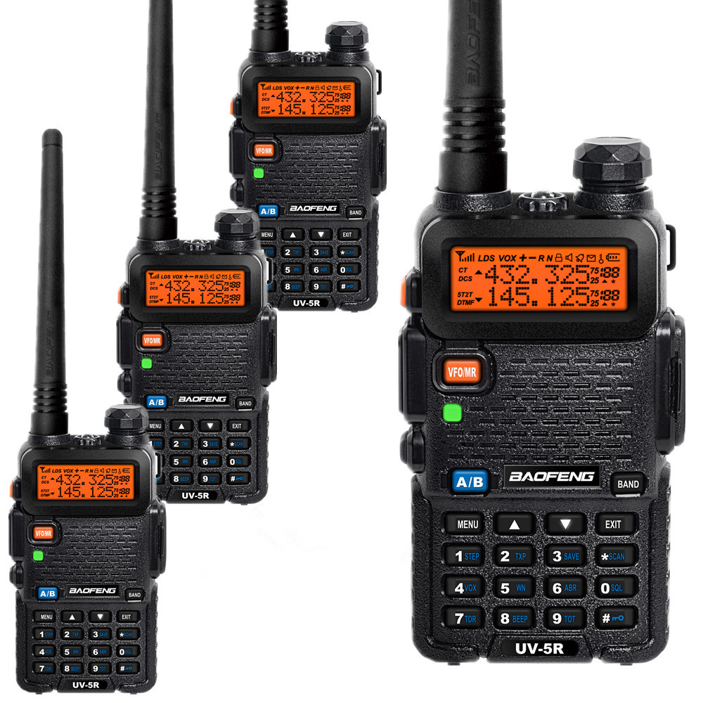 4 pcs baofeng uv 5r two way radio walkie talkies vhf uhf 4 pcs baofeng uv 5r two way radio walkie talkies vhf uhf