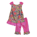 2017 Summer Fashion Children Clothing Sets Sleeveless Long Top White Dot Ruffle Pants Baby Girls