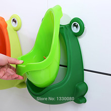 New Arrival Stylish PP Frog Children Stand Vertical Urinal Wall Mounted Urine Groove Baby Urinal Free