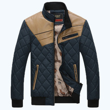 Delicate Design Men Thick Warm Coats Plus Size M-3XL Good Quality Leather Patchwork Men Winter Fashion Cotton Jackets