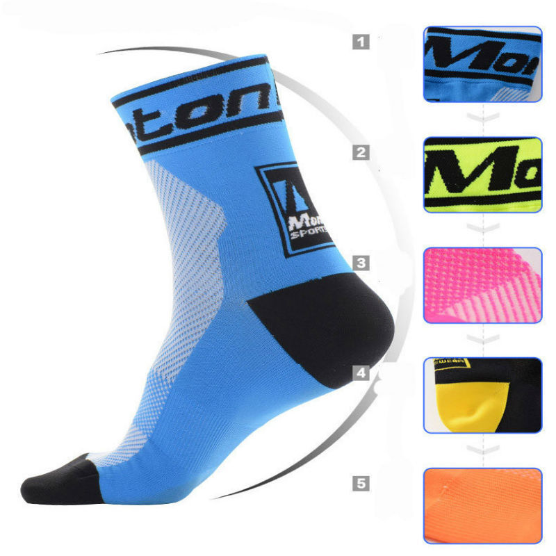 Image of Unisex Lycra Cycling Team Socks 2015 High Elasticity Outdoor Sports Wearproof Bike Socks Deodorization Breathable size 40-45