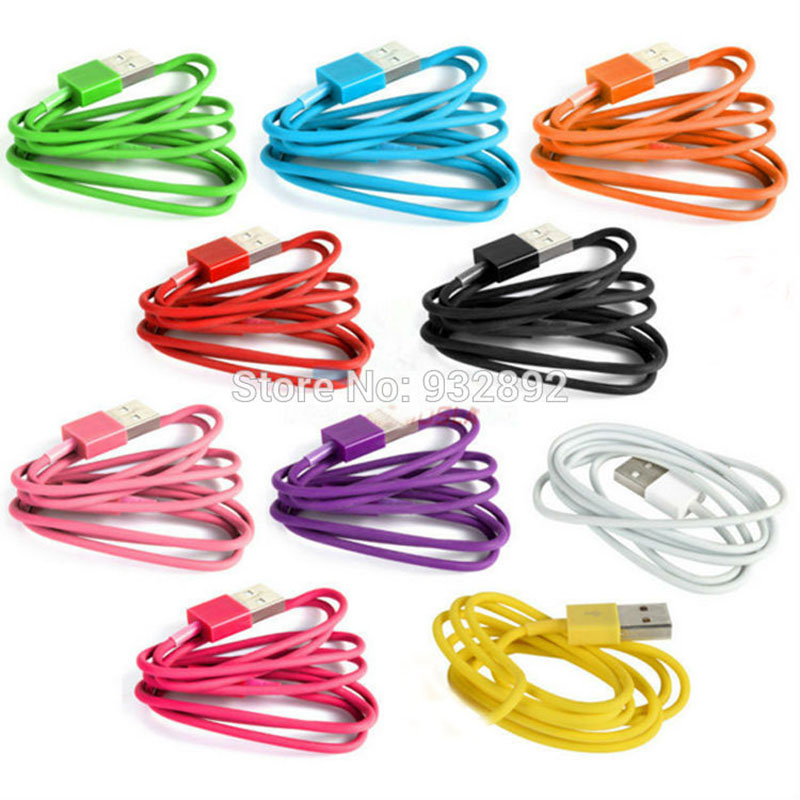 Image of For Apple iPhone 6 6s iphone6 5 5S G Newest IOS 9 1m 2m 3m colorful Lace Wire 8 Pin USB Sync Data Charging Charger Cable Cords