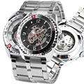 Relogio Automatico Masculino Automatic Mechanical Skeleton Watch Men Silver Automatic Self wind Men s Mechanical Wrist