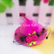 1pc New Party Small Fur Hat Flower Yarn Hairpins Kids Accessories Children Accessories Baby Hair Accessories