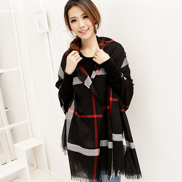 2016 Scarf Spring Winter Classic Pop Multicolor Optional Sweet College Wind Plain font b Plaid b
