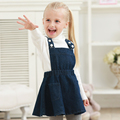 Princess Strap Dress 2016 Summer New Fashion Girls Sleeveless Denim Dress