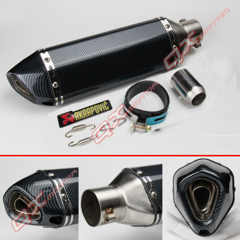 Universal font b GY6 b font Motorcycle Scooter Modified Akrapovic yoshimura Muffler exhaust pipe CBR 125