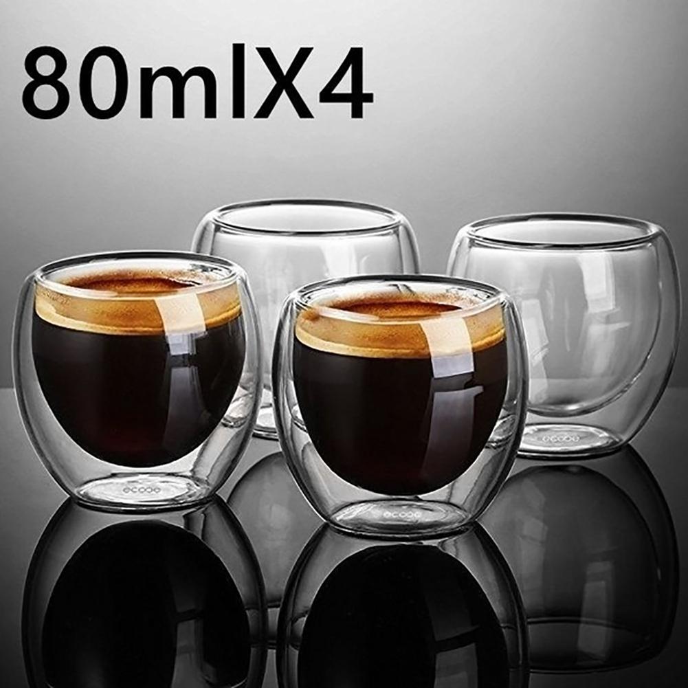 4x NESCAFÉ Dolce Gusto Glasses Cappuccino Ice Coffee Cup Set Drinking