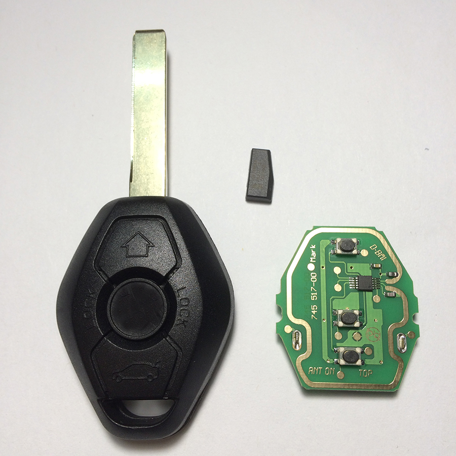 Image of 3 Button Diamond Remote Key For BMW E38 E39 E46 EWS System 433MHZ/315MHZ With PCF7935AS Chip HU92 Blade Excellent Quality