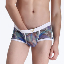 Mini Mesh See Through Penis Male Panties Sexy Sheer Men boxer shorts transparent mens sexy gay underwear cuecas underpants