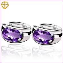 SI new 2014 High Quality Round Crystal Stud Earrings for Women Swiss Cubic Zircon Micro CZ Wedding Jewelry EZ0027J