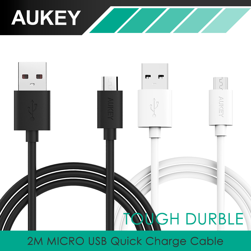 Image of Aukey 6.6ft / 2m Micro USB Cable Universal Quick Charge Cable Charging Adapter for Samsung galaxy S6 S5 Sony HTC Smartphones etc