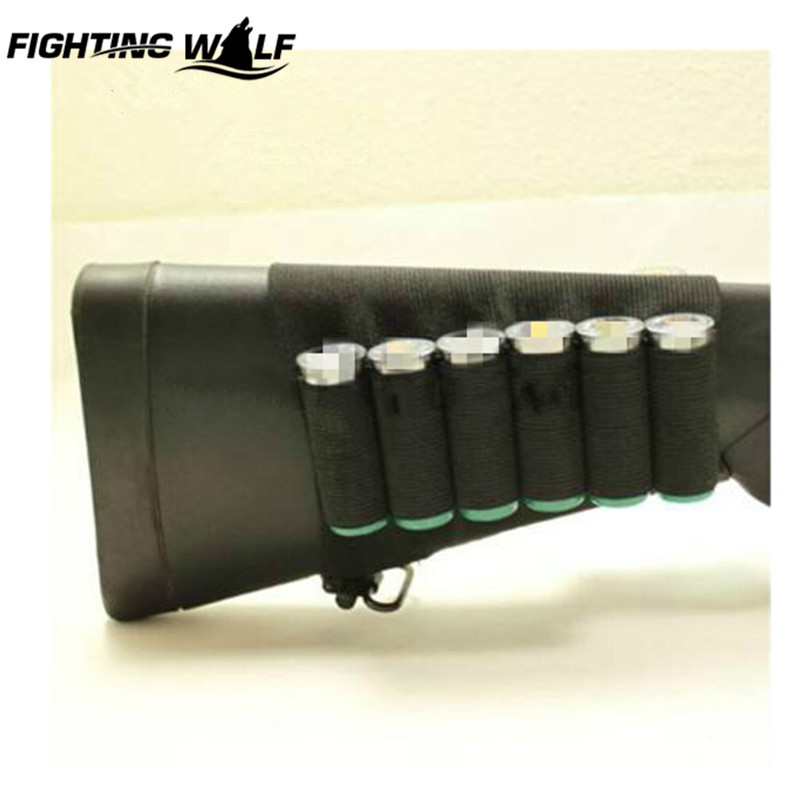 Image of Airsoft Hunting Nylon Buttstock Rifle 8 Cartridge Holder Outdoor Military Paintball Ammo Rifle Gun Bullet Carrier for Hunting
