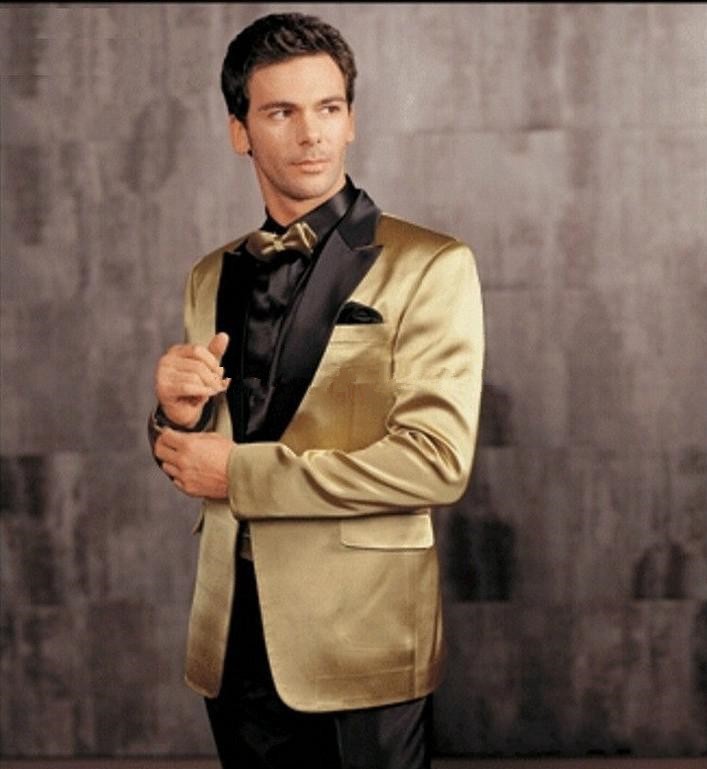 Gold-Groom-Tuxedos-l-Jacket-Black-Pants-One-Button-Best-Peak-LapeGroomsman-Men-Wedding-Suits-Bridegroom