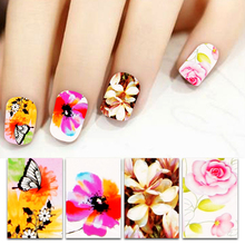 50 Sheet Top Sell Flower Butterfly Water Transfer Stickers Nail Art Decals Nails Beauty Nail Design