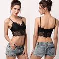 2016 Summer Sexy Deep V Neck Women Crop Top Halter Crochet Tops Deep V Neck Bralette