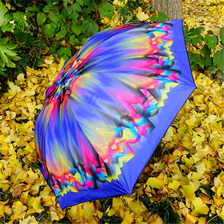 The new creative Women parasol colorful Umbrella black glue UV sunshade umbrella Colorful Female Sunny And Rainy Umbrella HI14 (7)