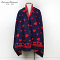 Wool Winter Scarf Women Scarves Love the graphics Blanket Long Cashmere Scarf shawls