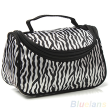 Portable Zebra Travel Wash Storage Toiletry Pouch Cosmetic Case Makeup Bag 469A