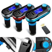 For 2016 Car FM Transmitter MP3 player car wireless FM Transmitter with audio radio USB SD bluetooth U disk Aux in TF card slot
