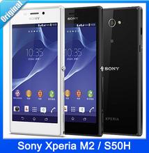 Original Sony Xperia M2 S50h Dual Sim 3G WCDMA Unlocked Cell Phone Quad-Core 1.2Ghz Android 4.3 OS 8MP Camera Free Shipping