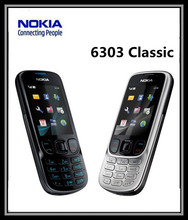6303C Original Refurbished Unlcoked Nokia 6303 Classic MP3 Bluetooth mobile phone support Russian Keyboard Free Shipping