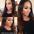 Ombre Brazilian Hair Straight 3pcs lot dark brown Ombre Human Hair Extensions 1B 33 human Hair