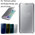 100 New Smart View Window Clear Cover Case for Samsung Galaxy S7 S7 edge s5 S6