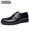 REETENE 2017 Brand Men Shoes Classic Style Black Men Dress Shoes Genuine Leather Men Shoes Career