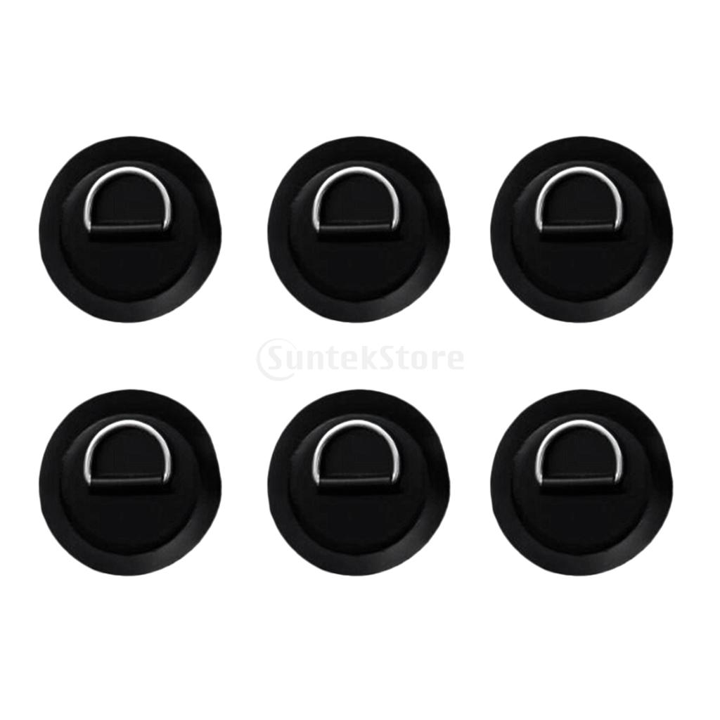 4x Stainless Steel Kayak D-ring Pad//Patch for PVC Inflatable Boat Dinghy SUP