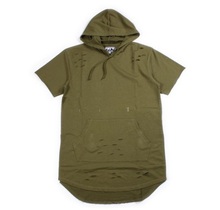 Kanye West Short Hoodies Half Hoody Hooded Dress Length Extenders oversized Tyga extender t shirt Tyga cool oversized T shirt