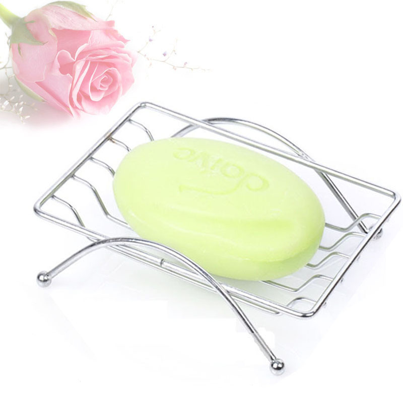 Image of 2015 Hot Sale 1 Piece Fashion Brief Stainless Steel Bathroom Soap Dishes Box Holder Tray Free Shipping