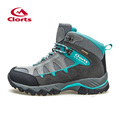 2016 Clorts Women Climbing Shoes Outdoor Boots HKM 823E F Suede Leather Hiking Boots Waterproof Non