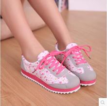 2016 spring shoes female floral shoes casual single shoes