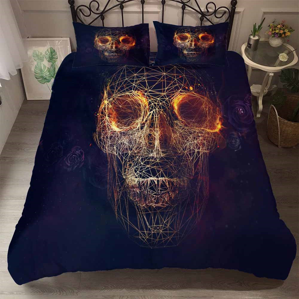 Fanaijia Sugar Skull Bedding Set 3d Print Duvet Cover With