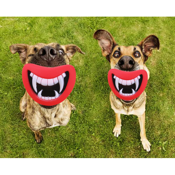 Image of New Durable Safe Funny Squeak Dog Toys Devil's Lip Sound Dog Playing/Chewing Puppy Make The Dog Happy