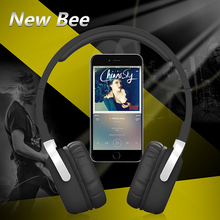 New Bee Foldable Wireless High quality BT4.1 Pedometer Bluetooth headset Music Folding Stereo Headphone For Smartphone