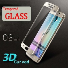 Hoting!!!For Samsung S6 Edge 0.2mm 9H Curved Tempered Glass 3D Full Screen Protector Film Samsung Galaxy S6 Edge S6 Edge Plus