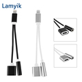 Lightning To 3 5mm Headphone Jack and Charge Adapter Cables for iPhone7 Plus USB Charging Cable